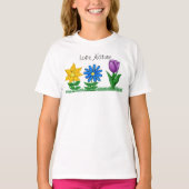  Bloementuin Meisjes T-shirt (Voorkant)