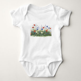 Bloementuin met wilde bloemen romper