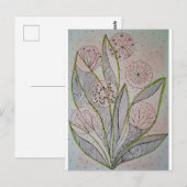 Bloementuin Mixed Media Briefkaart (Voorkant / Achterkant)