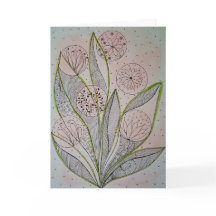 Bloementuin Mixed Media Gevouwen Wenskaart