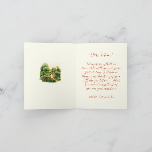  bloementuin Moederdag Feestdagen Kaart (Binnen)