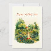 Bloementuin Moederdag Feestdagenkaart (Voorkant)