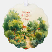  bloementuin Moederdag Ornament Kaart (Voorkant)