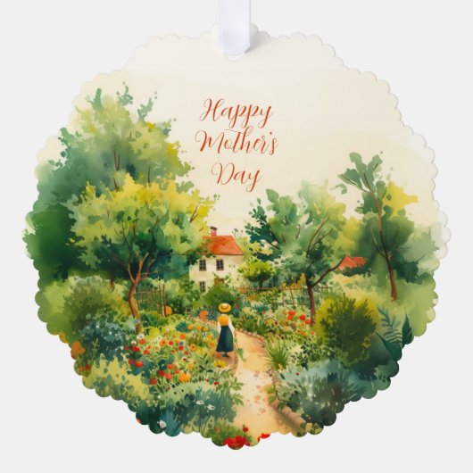  bloementuin Moederdag Ornament Kaart (Voorkant)