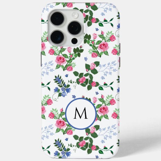  bloementuin Monogram Case-Mate iPhone Case (Achterkant)