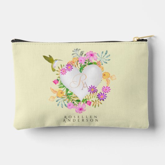 Bloementuin monogram hart beige etui (Achterkant)