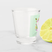 Bloementuin Monogram Hart Groen Shot Glas (Links)