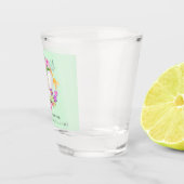 Bloementuin Monogram Hart Groen Shot Glas (Rechts)