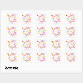 Bloementuin Monogram Vierkante Sticker (Vel)