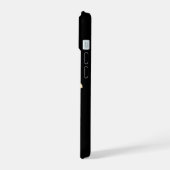 Bloementuin Monogram Zwart iPhone 15 Case (Linkerkant)