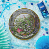 Bloementuin Natuur Gepersonaliseerde Partij Papieren Bordje (Feest)