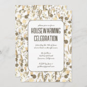 Bloementuin Neutrals Custom HOUSEWARMING PARTY Kaart (Voorkant / Achterkant)