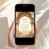 Bloementuin Olifanten Indian Palace bruiloft Kaart