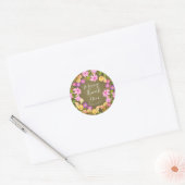 Bloementuin Olive Ronde Sticker (Envelop)
