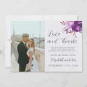 Bloementuin Paarse Lila Lavendel Dank u Bedankkaart (Voorkant)