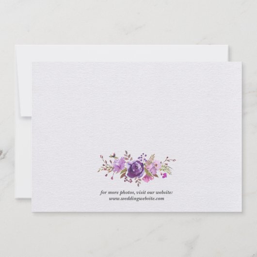 Bloementuin Paarse Lila Lavendel Dank u Bedankkaart (Achterkant)