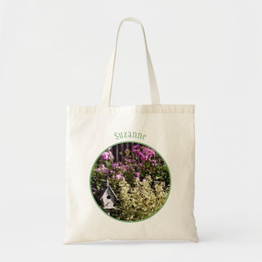 Bloementuin Pastel Schilderij gepersonaliseerd Tote Bag (Voorkant)