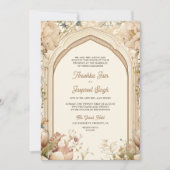 Bloementuin Peacocks Indiase paleis bruiloft Kaart (Voorkant)