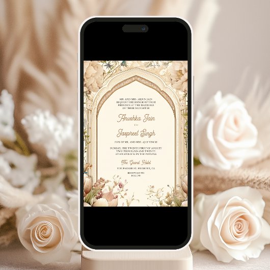 Bloementuin Peacocks Indiase paleis bruiloft Kaart