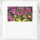 bloementuin rechthoekige sticker (Tas)