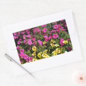 bloementuin rechthoekige sticker (Envelop)