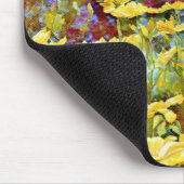 Bloementuin Rijen Geel Blauw Art Muismat (Hoek)