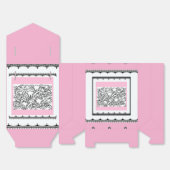 Bloementuin roze bedankdoosjes (Ongevouwen)