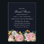 Bloementuin Roze Blauw Vrijgezellenfeest Uitnodige Kaart<br><div class="desc">florale bridale doucheuitnodigingen in de Little Bayleigh Store. We hebben illustraties gebruikt van: www.createthecut.com</div>
