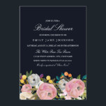 Bloementuin Roze Blauw Vrijgezellenfeest Uitnodige Kaart<br><div class="desc">florale bridale doucheuitnodigingen in de Little Bayleigh Store. We hebben illustraties gebruikt van: www.createthecut.com</div>