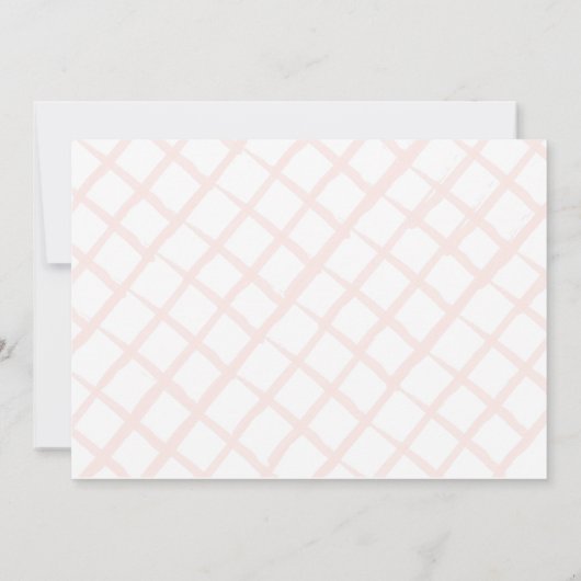 Bloementuin Roze Bunny Meisje Foto 1e verjaardag Kaart (Achterkant)