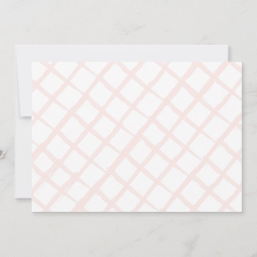 Bloementuin Roze Witte Bunny Foto 1e verjaardag Kaart (Achterkant)