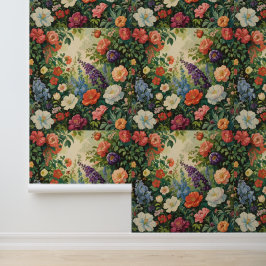 bloementuin schil en stok behang