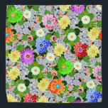 Bloementuin schoonheid bandana<br><div class="desc">Een tuin van prachtige kleurrijke bloemen,  bloeien tegen groene bladeren.</div>