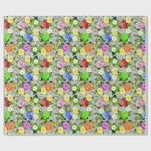 Bloementuin schoonheid cadeaupapier (Vlak)