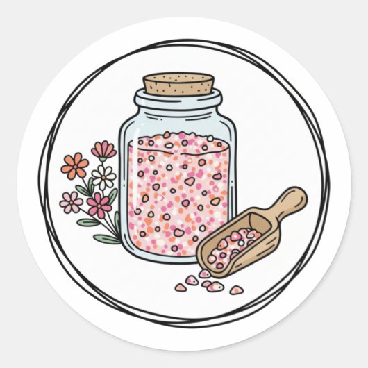 Bloementuin Suiker Scrubs Label voor Scrubs (Voorkant)