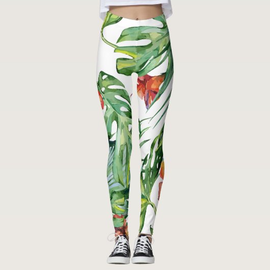 Bloementuin Tropisch Leggings (Voorkant)