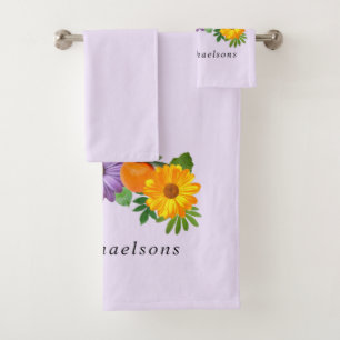 bloementuin van citrusvruchten bad handdoek