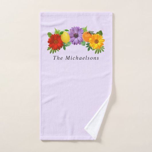 bloementuin van citrusvruchten bad handdoek (Handdoek)