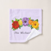 bloementuin van citrusvruchten bad handdoek (Wasdoekje)