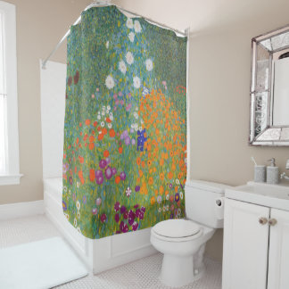 Bloementuin van Gustav Klimt Douchegordijn