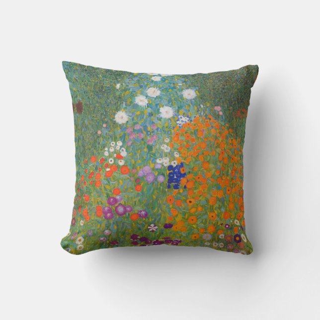 Bloementuin van Gustav Klimt Kussen (Voorkant)