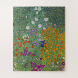 Bloementuin van Gustav Klimt Legpuzzel