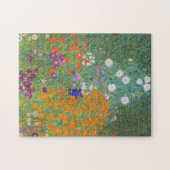 Bloementuin van Gustav Klimt Legpuzzel (Horizontaal)