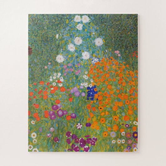Bloementuin van Gustav Klimt Legpuzzel (Verticaal)