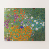 Bloementuin van Gustav Klimt Legpuzzel (Horizontaal)