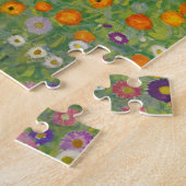 Bloementuin van Gustav Klimt Legpuzzel (Zijkant)
