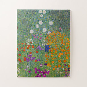 Bloementuin van Gustav Klimt Legpuzzel