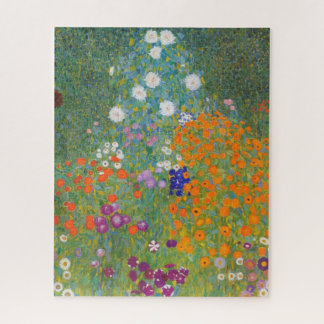Bloementuin van Gustav Klimt Legpuzzel