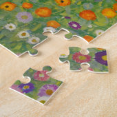 Bloementuin van Gustav Klimt Legpuzzel (Zijkant)