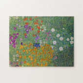 Bloementuin van Gustav Klimt Legpuzzel (Horizontaal)